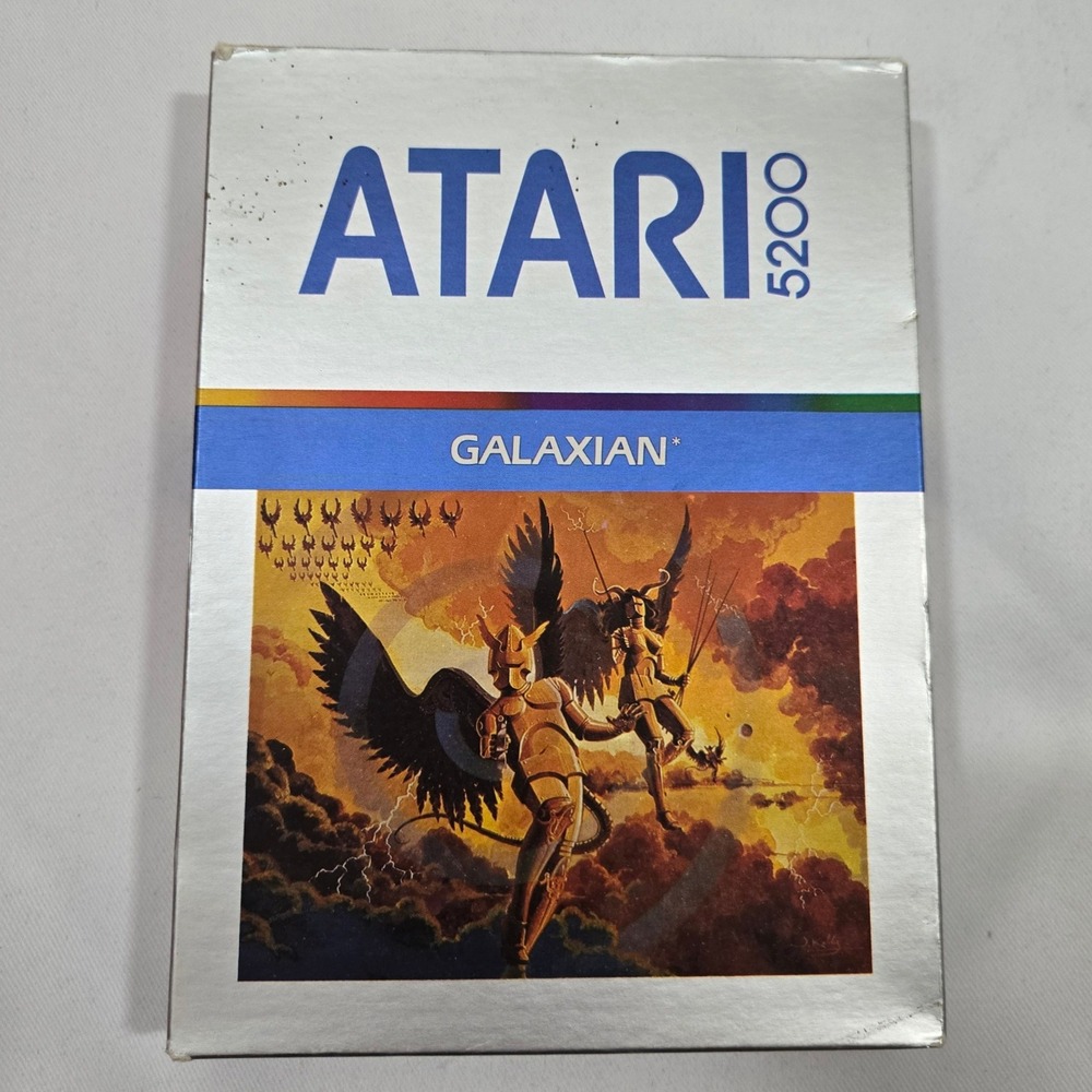Galaxian Atari 5200 CIB Complete In Box Cartridge Overlays Manual 1982 USA Made